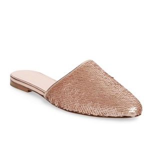 Kate Spade Marks Metallic 2 Way Rose Gold & Silver Sequin Mules - 8